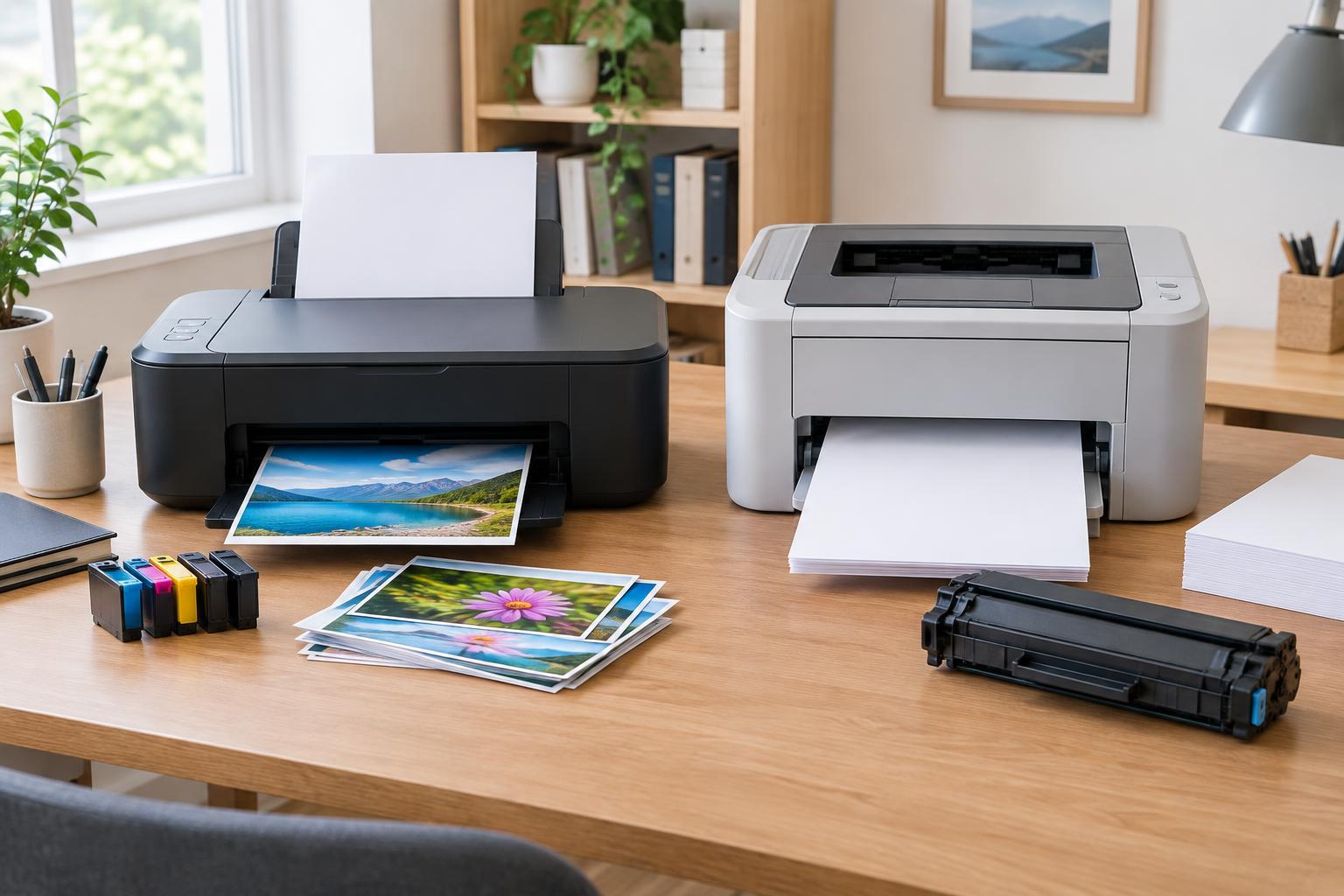 Inkjet vs. Laser Printers: Choose by Print Volume, Document Type, and Running Costs