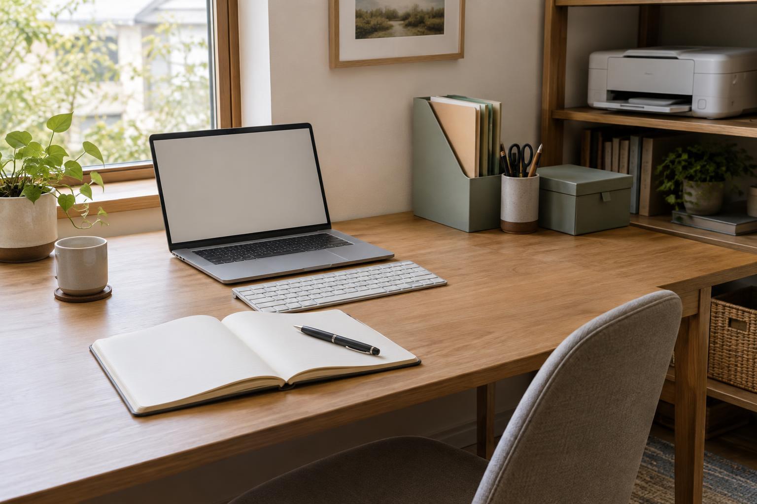 How to Arrange a Small Desk Into Active-Work and Storage Zones