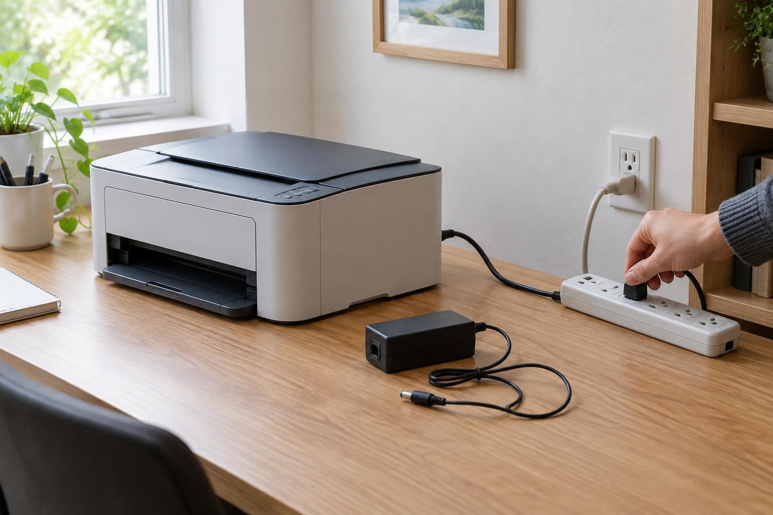 Office Device Won’t Power On? Check the Outlet, Cable, and Adapter