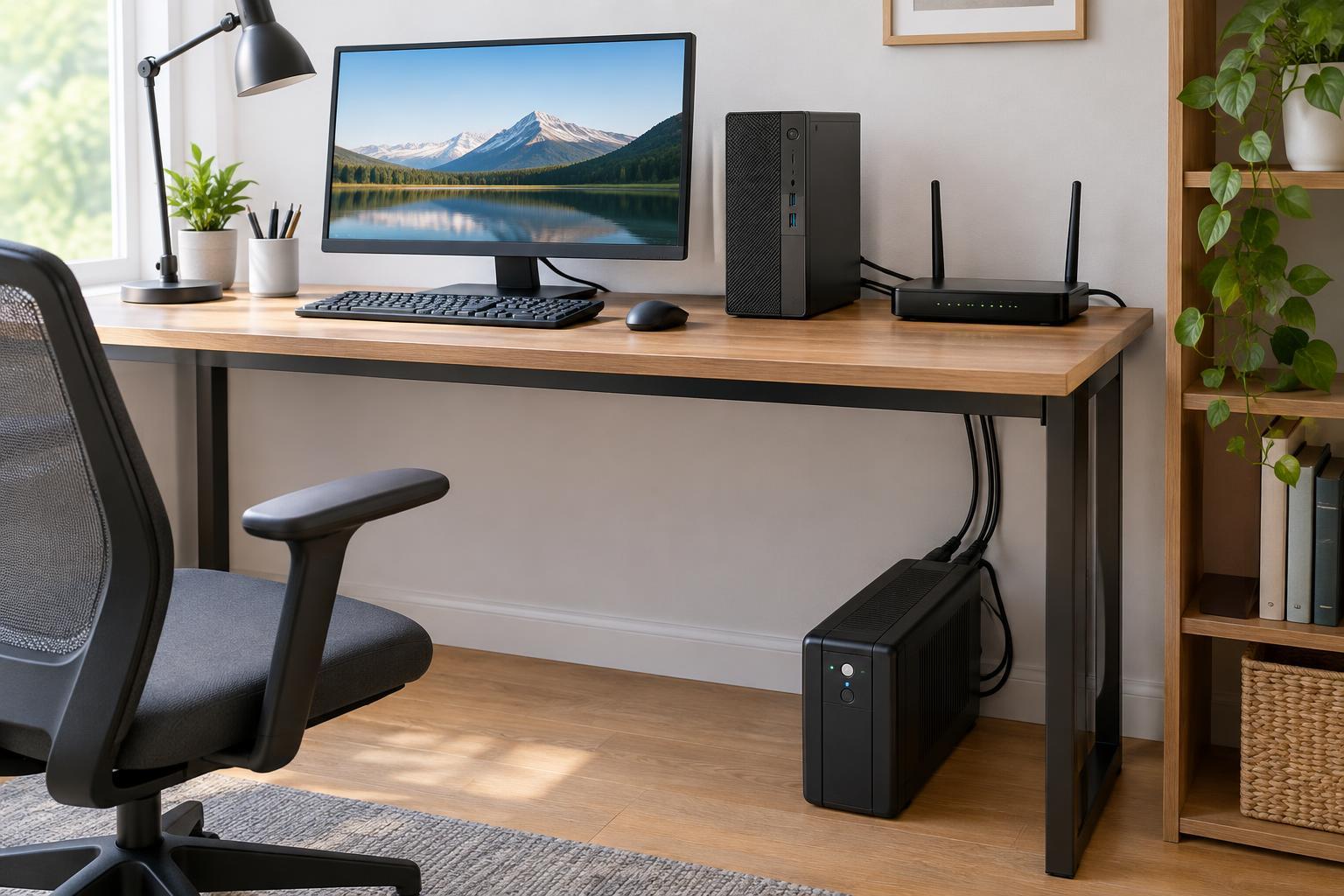 How to Size a UPS for a Desktop Computer and Essential Office Devices
